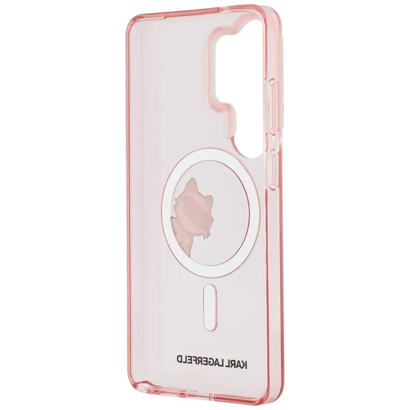 Karl Lagerfeld IML Peekaboo Choupette MagSafe dėklas - Samsung Galaxy S26 Ultra (Rožinė)