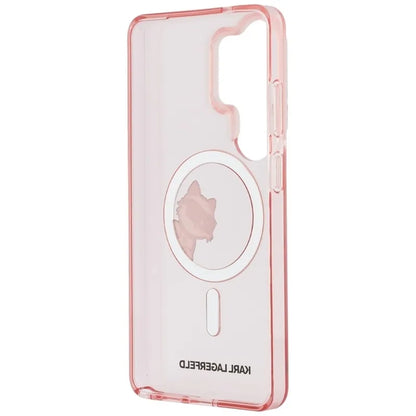 Karl Lagerfeld IML Peekaboo Choupette MagSafe dėklas - Samsung Galaxy S26 Ultra (Rožinė)