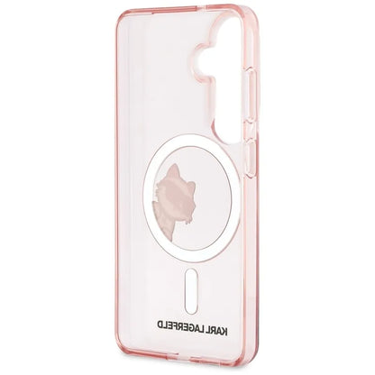 Karl Lagerfeld IML Peekaboo Choupette MagSafe - Samsung Galaxy S26 dėklas (Rožinis)