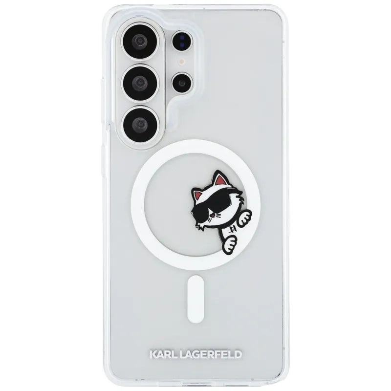 Karl Lagerfeld IML Peekaboo Choupette MagSafe - Samsung Galaxy S26 Ultra dėklas (Skaidrus)