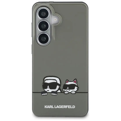 Karl Lagerfeld IML Peekaboo Karl & Choupette MagSafe dėklas - Samsung Galaxy S26 dėklas (juodas)