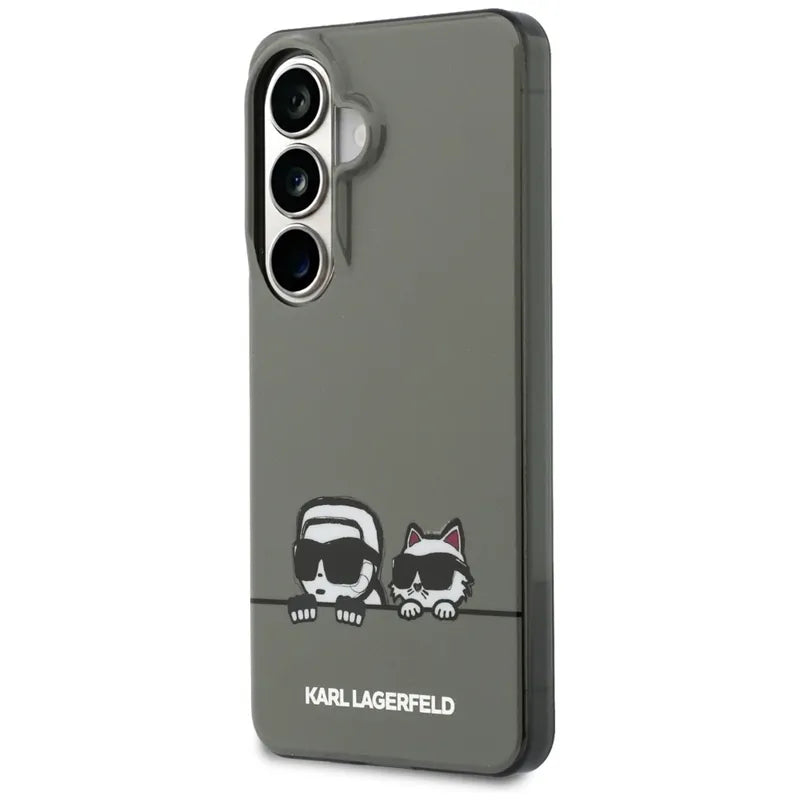 Karl Lagerfeld IML Peekaboo Karl & Choupette MagSafe dėklas - Samsung Galaxy S26 dėklas (juodas)
