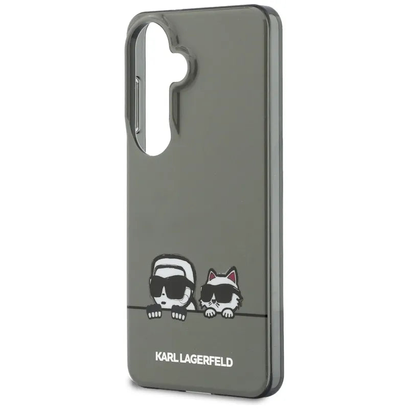 Karl Lagerfeld IML Peekaboo Karl & Choupette MagSafe dėklas - Samsung Galaxy S26 dėklas (juodas)