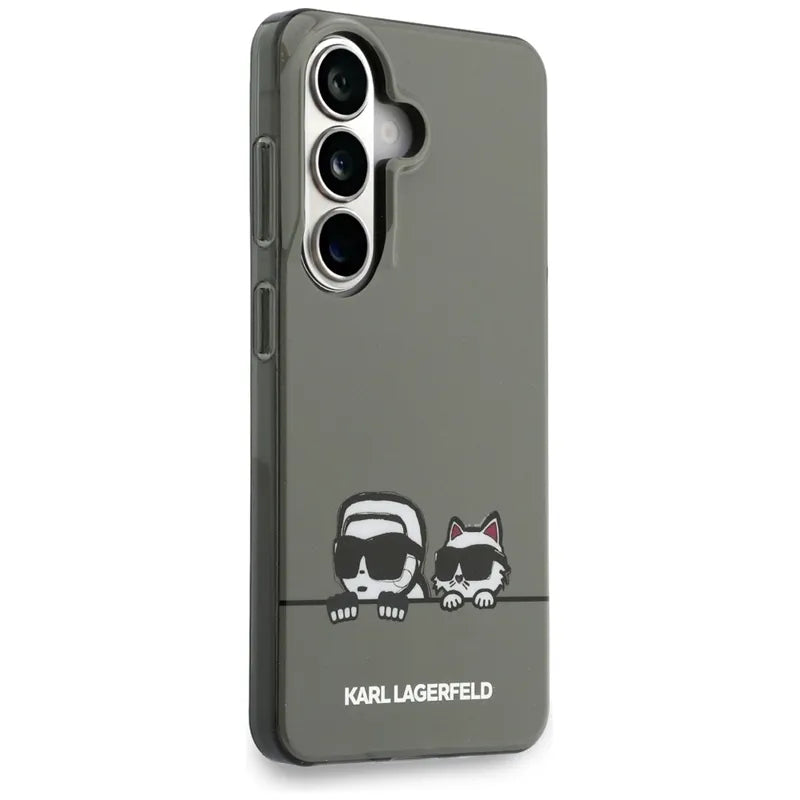 Karl Lagerfeld IML Peekaboo Karl & Choupette MagSafe dėklas - Samsung Galaxy S26 dėklas (juodas)