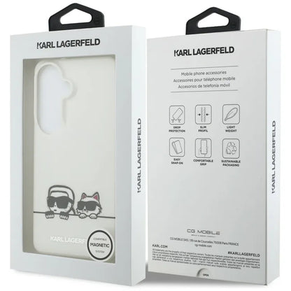 Karl Lagerfeld IML Peekaboo Karl & Choupette MagSafe dėklas - Samsung Galaxy S26 dėklas (Skaidrus)