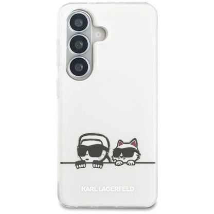 Karl Lagerfeld IML Peekaboo Karl & Choupette MagSafe dėklas - Samsung Galaxy S26 dėklas (Skaidrus)