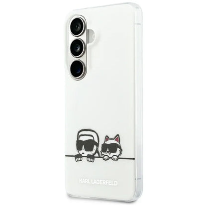Karl Lagerfeld IML Peekaboo Karl & Choupette MagSafe dėklas - Samsung Galaxy S26 dėklas (Skaidrus)