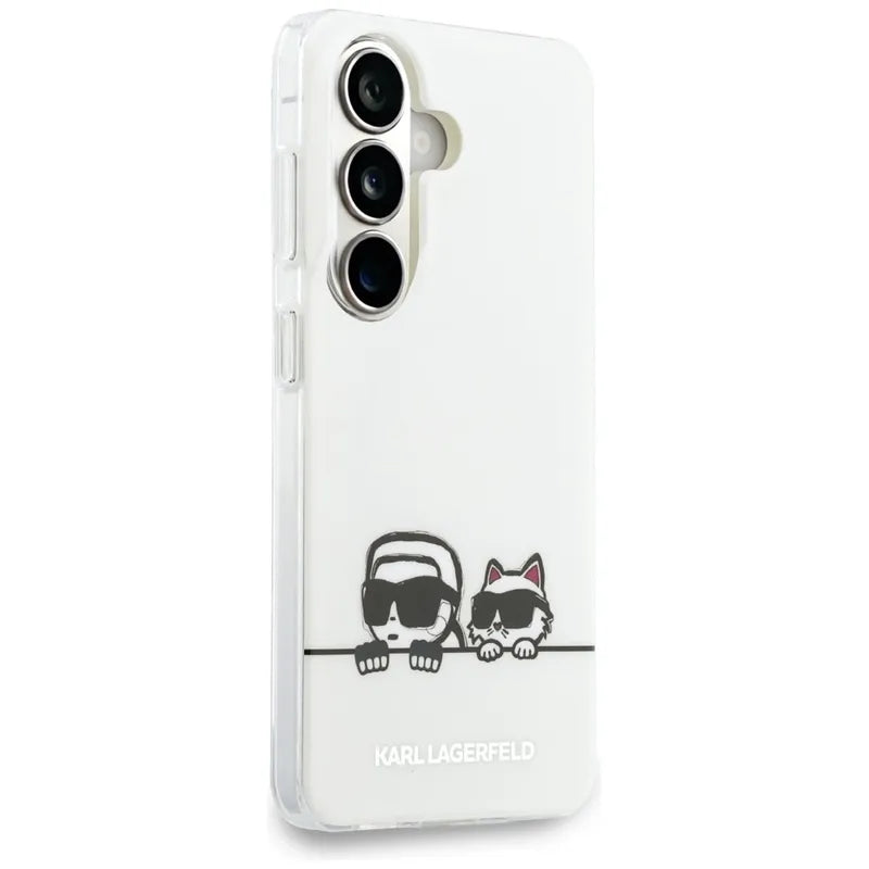 Karl Lagerfeld IML Peekaboo Karl & Choupette MagSafe dėklas - Samsung Galaxy S26 dėklas (Skaidrus)
