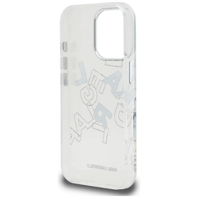 Karl Lagerfeld IML Piešinio Stiliaus Grafika - Dėklas iPhone 16 Pro (skaidrus)