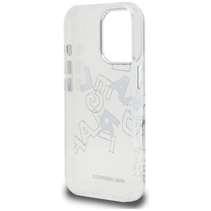 Karl Lagerfeld IML Piešinio Stiliaus Grafika - Dėklas iPhone 16 Pro (skaidrus)