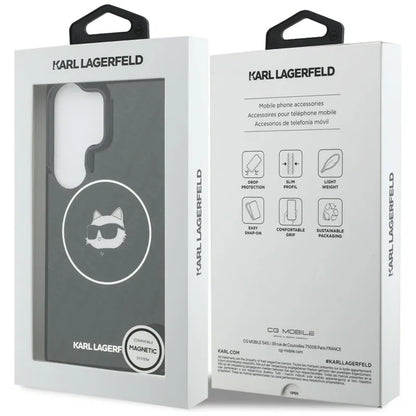 Karl Lagerfeld IML Repeated Choupette MagSafe dėklas - Samsung Galaxy S26 Ultra (Juodas)