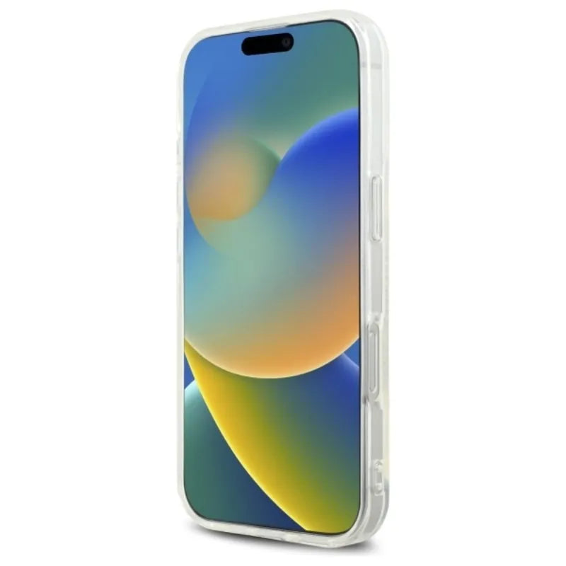 Karl Lagerfeld IML Rhinestones Karl Head – dėklas iPhone 16 Pro (skaidrus)