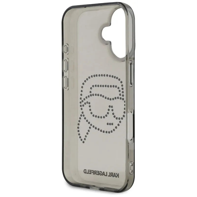 Karl Lagerfeld IML Rhinestones Karl Head – dėklas, skirtas „iPhone 16“ (juodas)