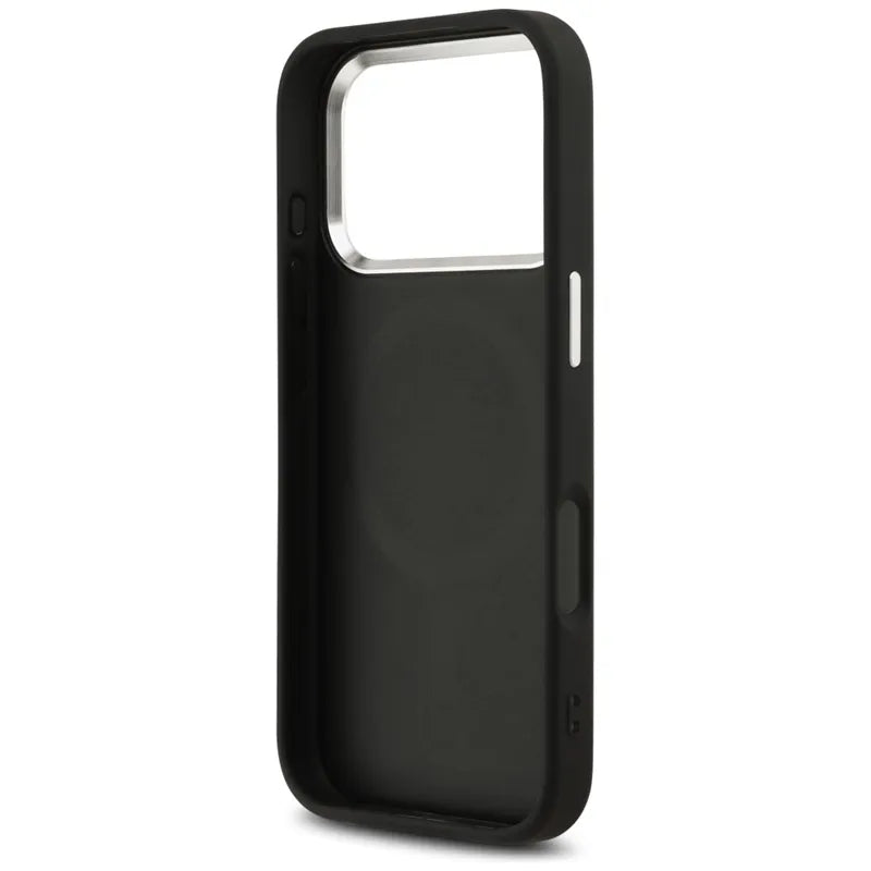 Karl Lagerfeld Initial & Metal Logo MagSafe - Dėklas iPhone 17 Pro (juodas)