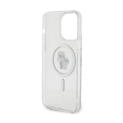 Karl Lagerfeld Karl & Choupette Blizgučiai MagSafe - iPhone 14 Pro Max Dėklas (Skaidrus)