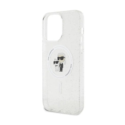Karl Lagerfeld Karl & Choupette Blizgučiai MagSafe - iPhone 14 Pro Max Dėklas (Skaidrus)