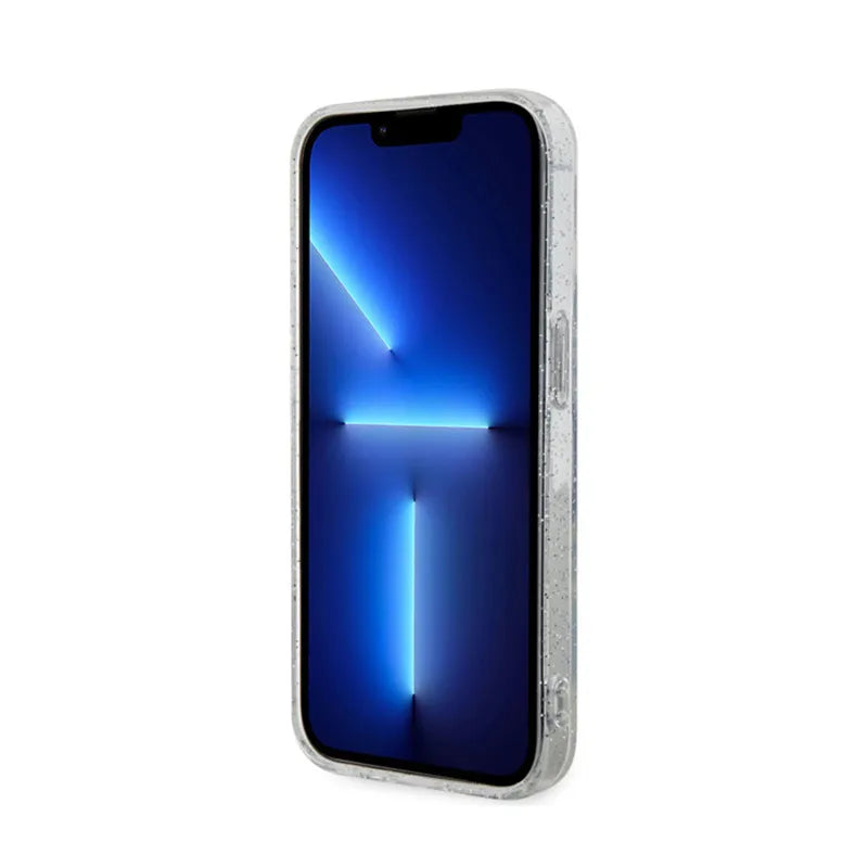 Karl Lagerfeld Karl & Choupette Glitter Magsafe – dėklas skirtas iPhone 15 Pro (permatomas)