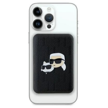 Karl Lagerfeld Karl & Choupette Head Pin MagSafe – Belaidis išorinis akumuliatorius 5000 mAh 15W (juodas)