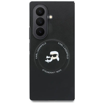 Karl Lagerfeld Karl & Choupette Pins MagSafe – dėklas Samsung Galaxy Z Fold 8 Ultra (juodas)
