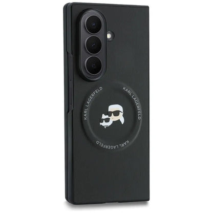 Karl Lagerfeld Karl & Choupette Pins MagSafe – dėklas Samsung Galaxy Z Fold 8 Ultra (juodas)