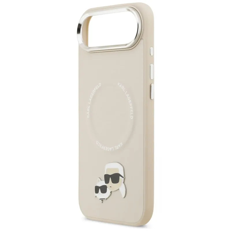Karl Lagerfeld Karl & Choupette Sagės MagSafe dėklas iPhone Air (smėlio spalvos)