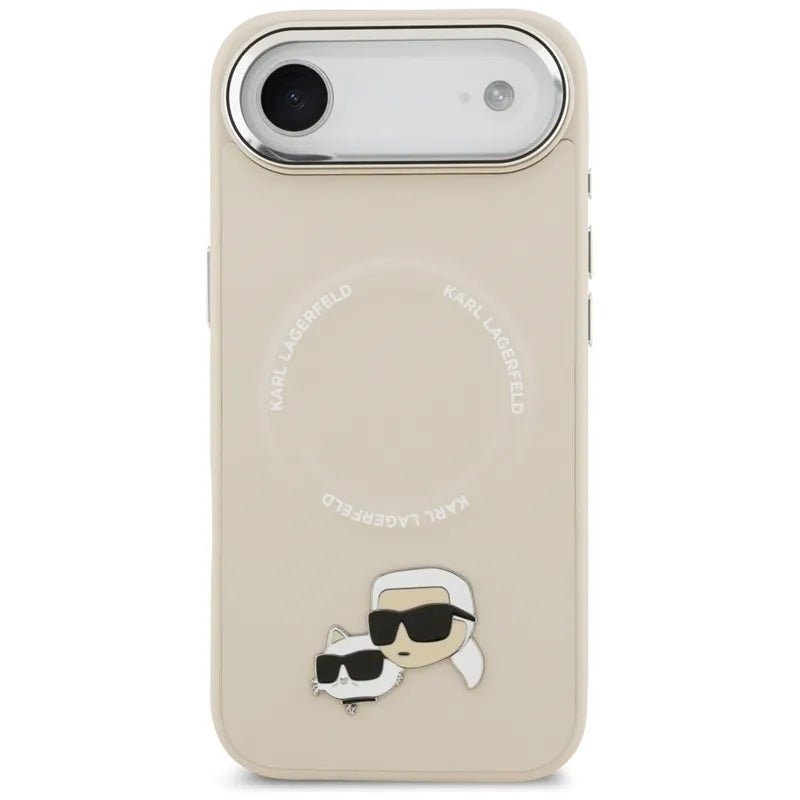 Karl Lagerfeld Karl & Choupette Sagės MagSafe dėklas iPhone Air (smėlio spalvos)