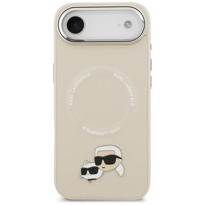 Karl Lagerfeld Karl & Choupette Sagės MagSafe dėklas iPhone Air (smėlio spalvos)