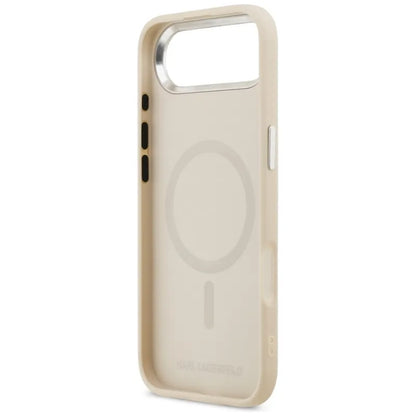 Karl Lagerfeld Karl & Choupette Sagės MagSafe dėklas iPhone Air (smėlio spalvos)