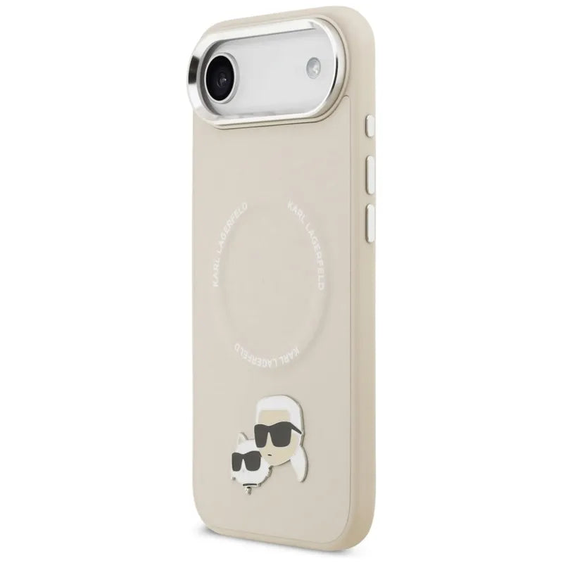 Karl Lagerfeld Karl & Choupette Sagės MagSafe dėklas iPhone Air (smėlio spalvos)