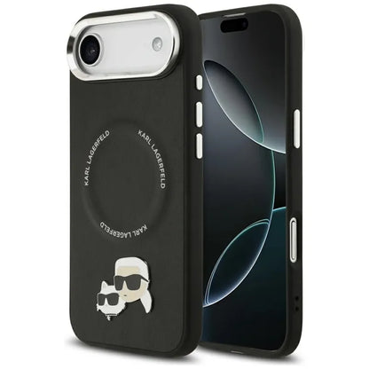 Karl Lagerfeld Karl & Choupette segtukų dėklas MagSafe - iPhone Air (juodas)