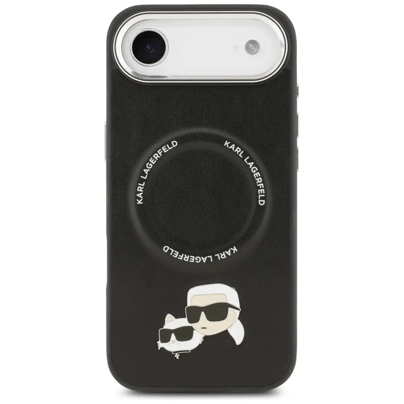 Karl Lagerfeld Karl & Choupette segtukų dėklas MagSafe - iPhone Air (juodas)