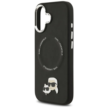 Karl Lagerfeld Karl & Choupette Smeigės MagSafe - Dėklas iPhone 17 (juodas)