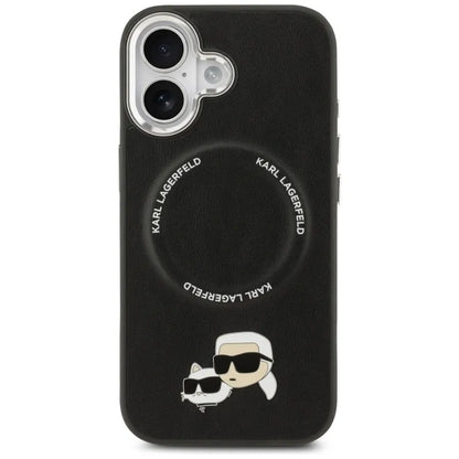 Karl Lagerfeld Karl & Choupette Smeigės MagSafe - Dėklas iPhone 17 (juodas)