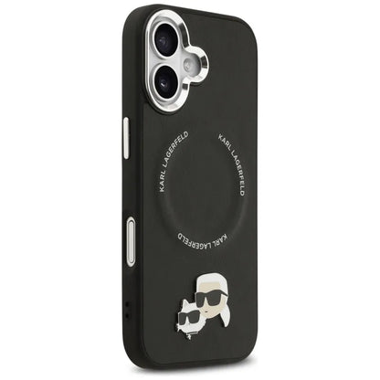 Karl Lagerfeld Karl & Choupette Smeigės MagSafe - Dėklas iPhone 17 (juodas)