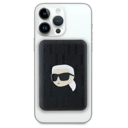 Karl Lagerfeld Karl Head Pin MagSafe – belaidis maitinimo blokas 5000 mAh 15W (juodas)