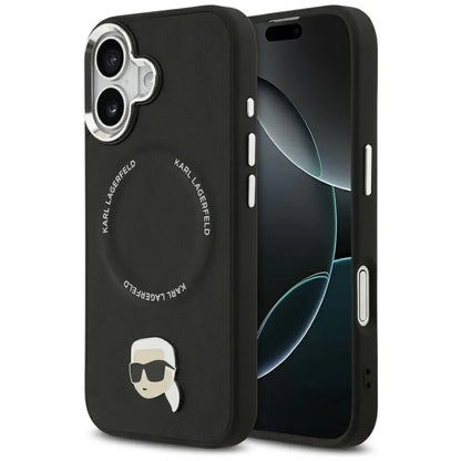 Karl Lagerfeld Karl Pin MagSafe - Dėklas iPhone 17 (juodas)