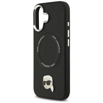 Karl Lagerfeld Karl Pin MagSafe - Dėklas iPhone 17 (juodas)