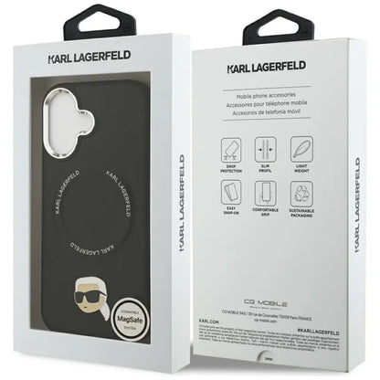 Karl Lagerfeld Karl Pin MagSafe - Dėklas iPhone 17 (juodas)