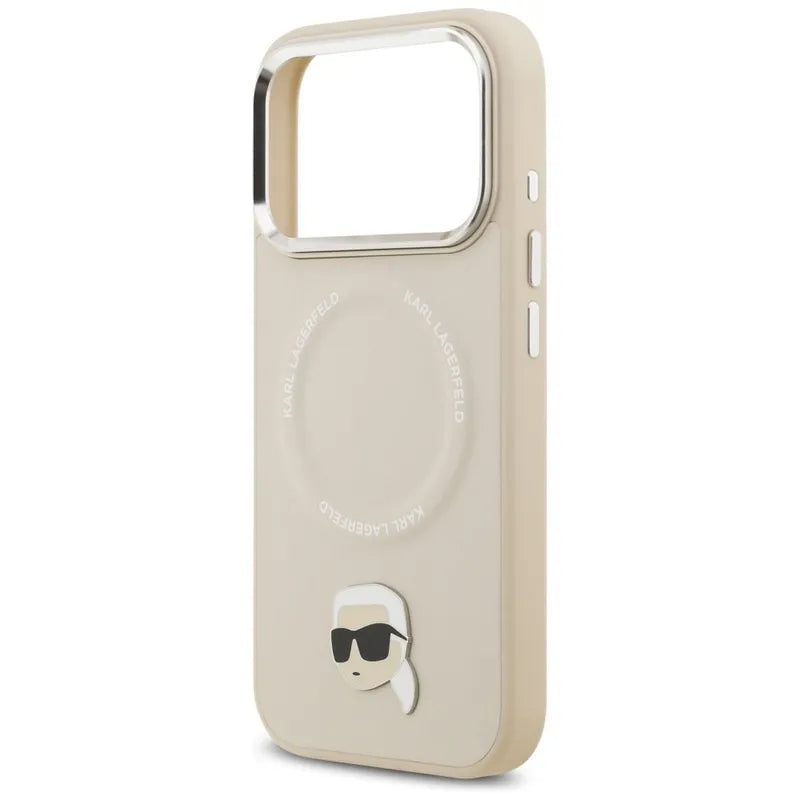 Karl Lagerfeld Karl Pin MagSafe - Dėklas iPhone 17 Pro (beige)