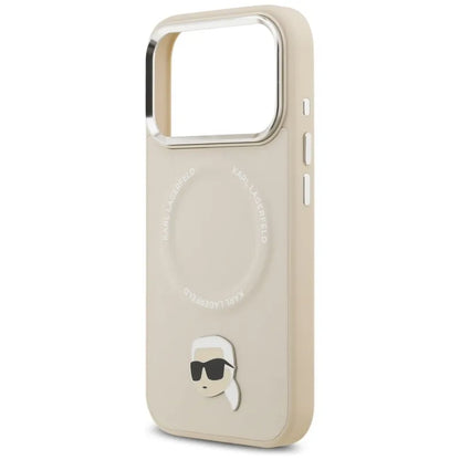 Karl Lagerfeld Karl Pin MagSafe - Dėklas iPhone 17 Pro (beige)