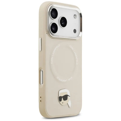 Karl Lagerfeld Karl Pin MagSafe - Dėklas iPhone 17 Pro (beige)