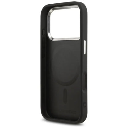 Karl Lagerfeld Karl Pin MagSafe – dėklas iPhone 17 Pro (juodas)