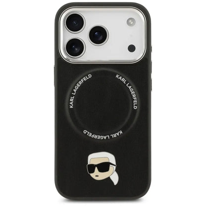 Karl Lagerfeld Karl Pin MagSafe – dėklas iPhone 17 Pro (juodas)
