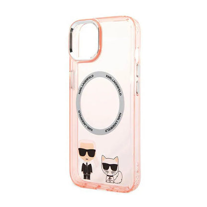 Karl Lagerfeld Karl&Choupette aliumininis MagSafe – dėklas, skirtas iPhone 14 Plus (rožinis)