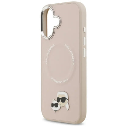 Karl Lagerfeld Karlo ir Šopetės smeigtukai MagSafe - Dėklas iPhone 17 (rožinis)
