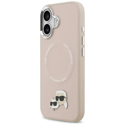 Karl Lagerfeld Karlo ir Šopetės smeigtukai MagSafe - Dėklas iPhone 17 (rožinis)