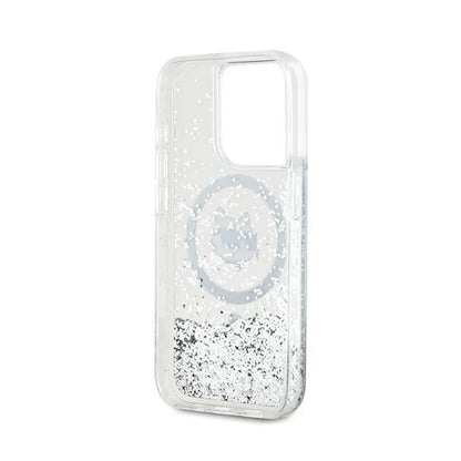 Karl Lagerfeld Liquid Glitter Choupette Head MagSafe – iPhone 13 Pro Max dėklas (skaidrus)