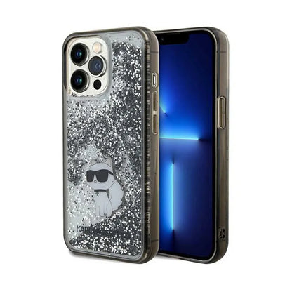 Karl Lagerfeld Liquid Glitter Choupette – „iPhone 13 Pro“ dėklas (permatomas)