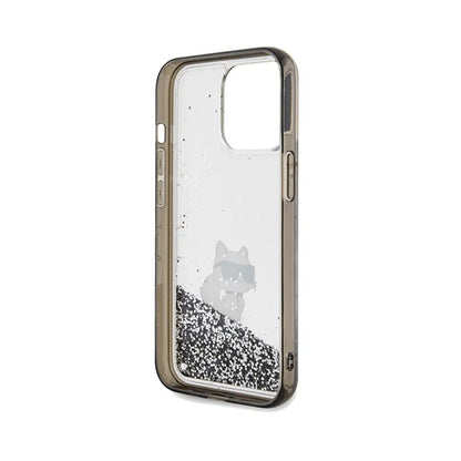 Karl Lagerfeld Liquid Glitter Choupette – „iPhone 13 Pro Max“ dėklas (skaidrus)