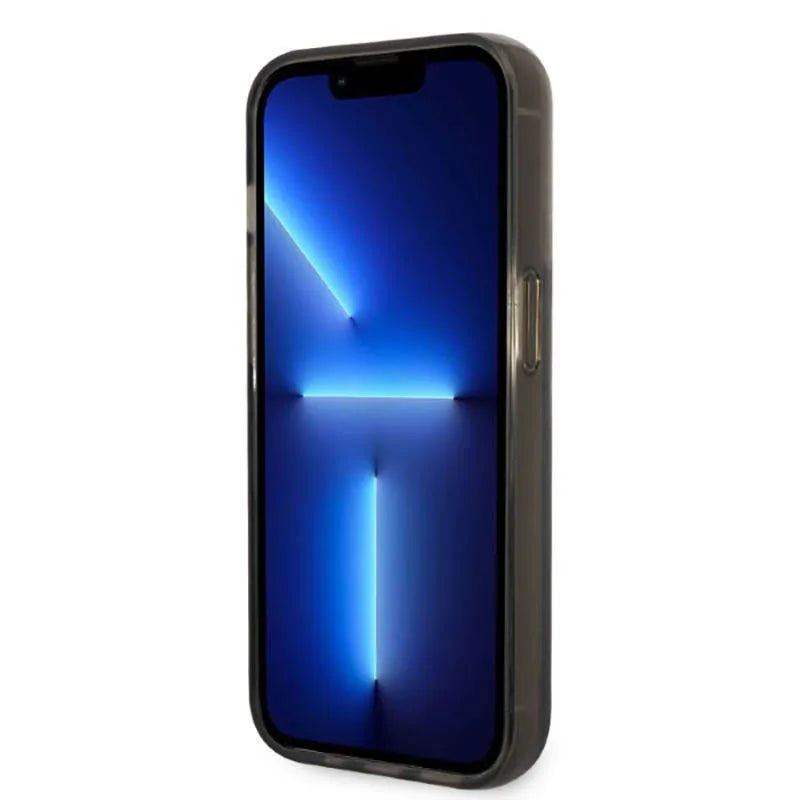 Karl Lagerfeld Liquid Glitter NFT Karl's Head – dėklas, skirtas „iPhone 14 Pro Max“ (juodas)